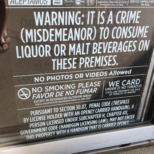Places you cannot legally carry in Texas